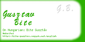 gusztav bite business card